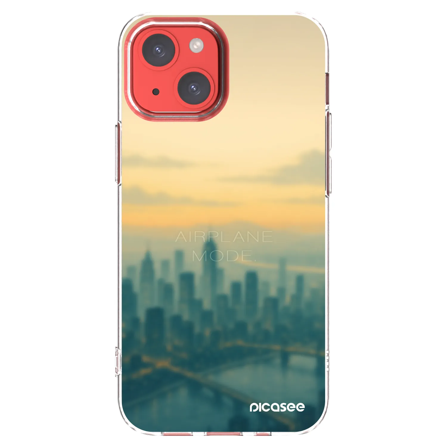 Picasee silikonska prozirna maskica za Apple iPhone 13 mini - Airplane mode