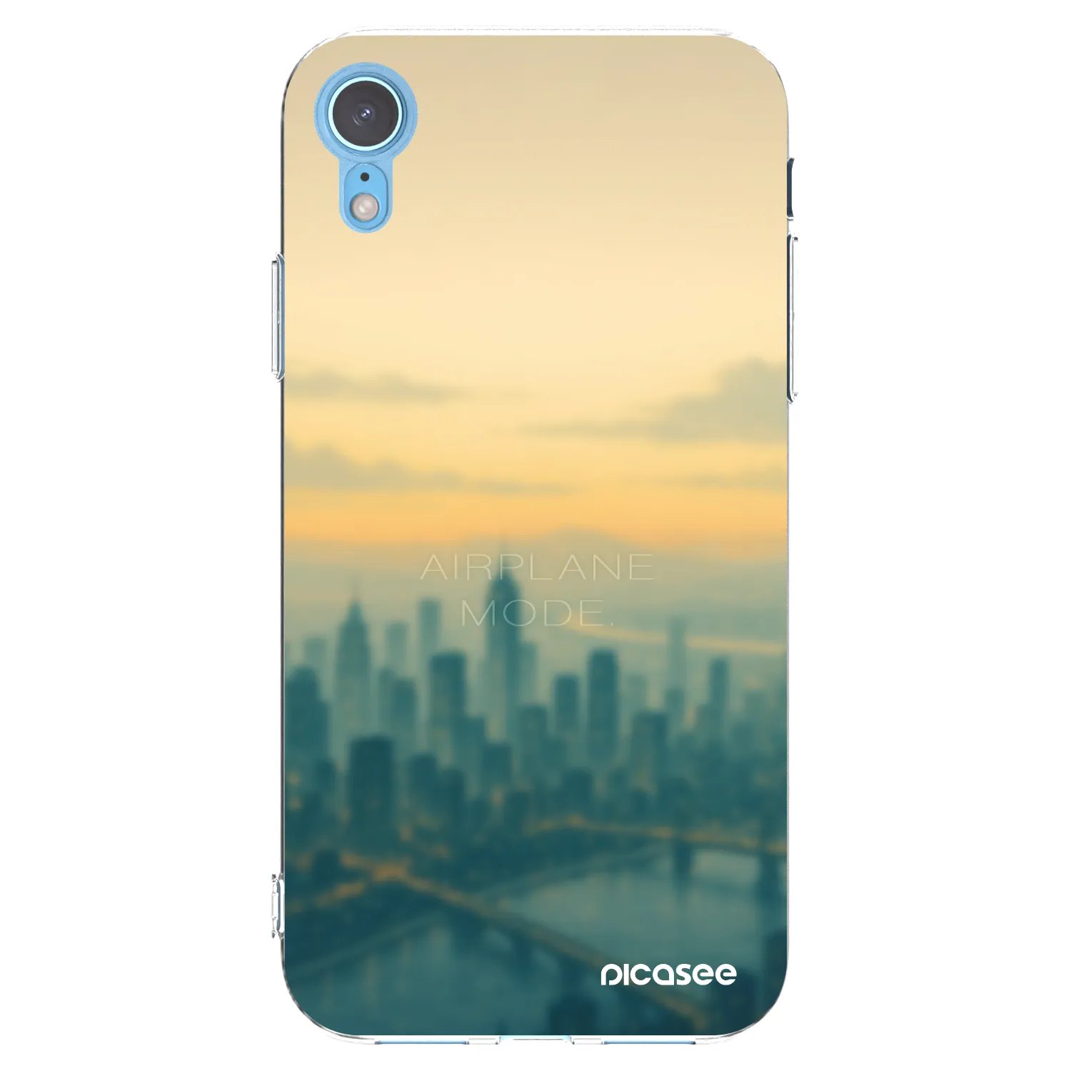 Picasee silikonska prozirna maskica za Apple iPhone XR - Airplane mode
