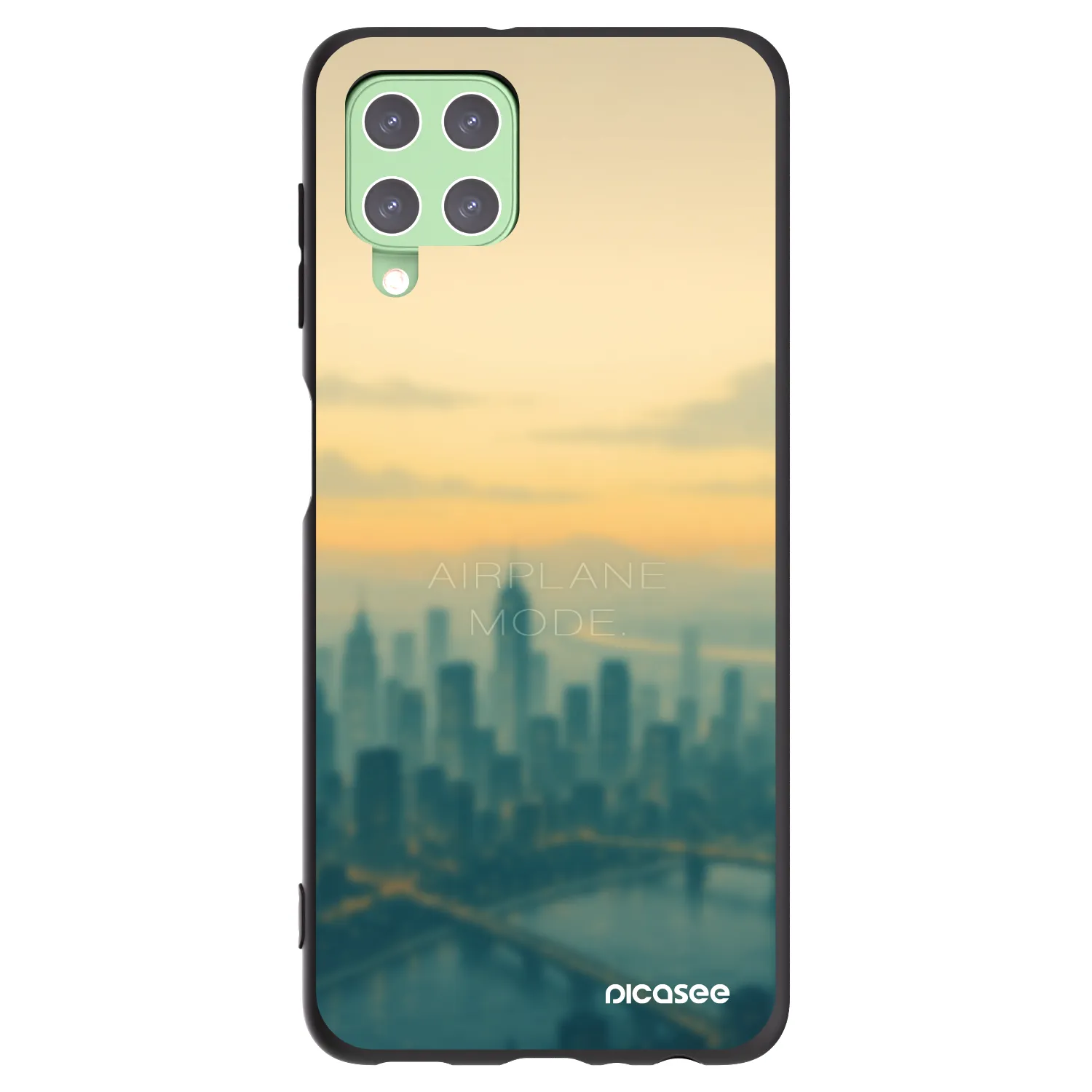 Picasee crna silikonska maskica za Samsung Galaxy A22 A225F 4G - Airplane mode