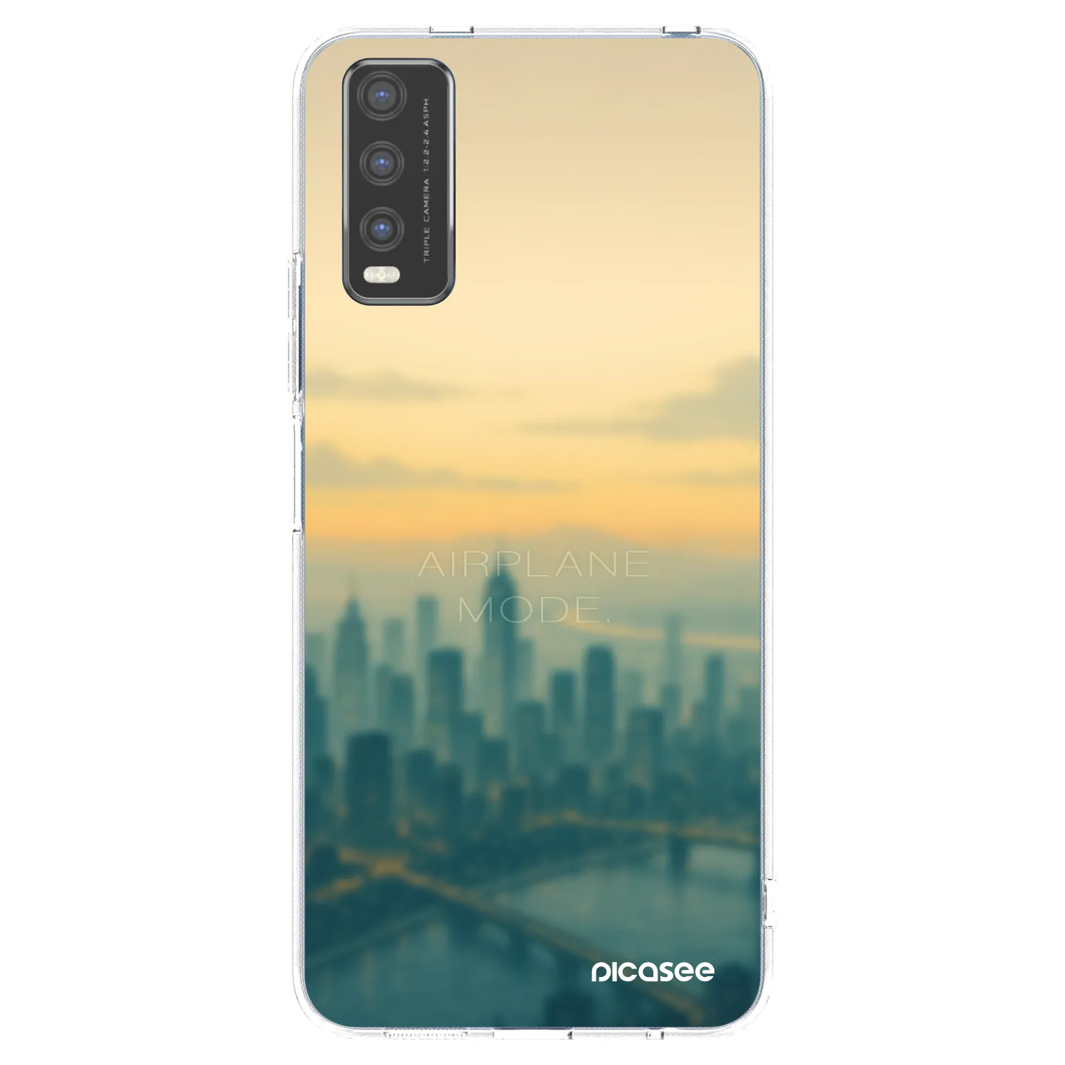 Picasee silikonska prozirna maskica za Vivo Y20s - Airplane mode