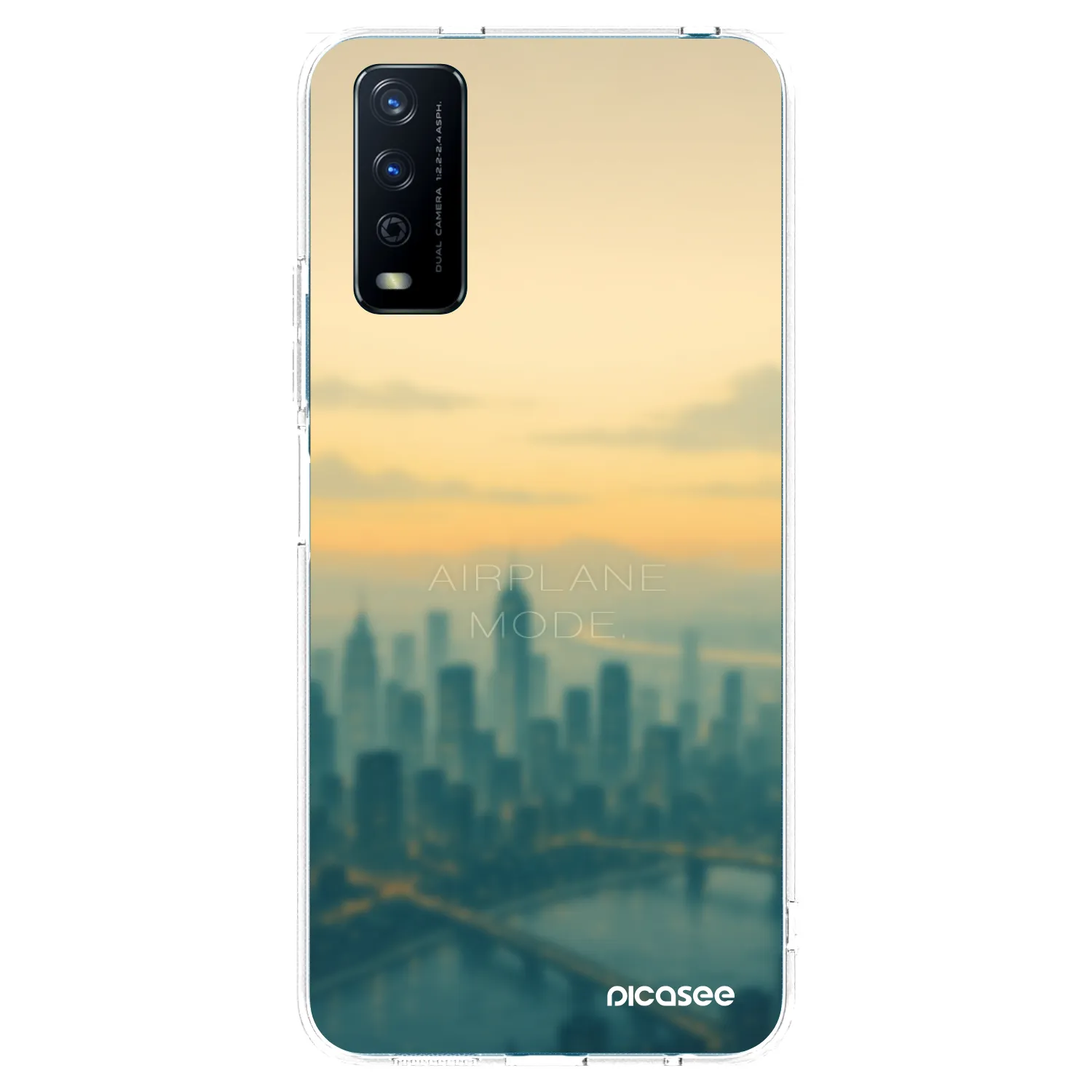 Picasee silikonska prozirna maskica za Vivo Y11s - Airplane mode