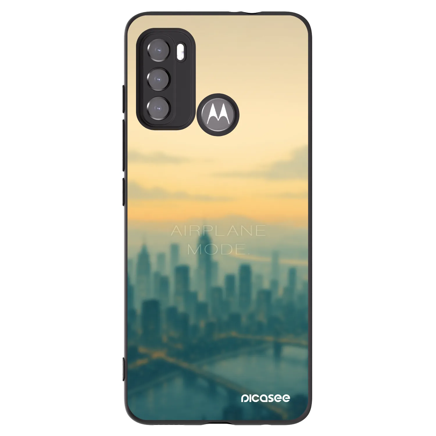 Picasee crna silikonska maskica za Motorola Moto G60 - Airplane mode