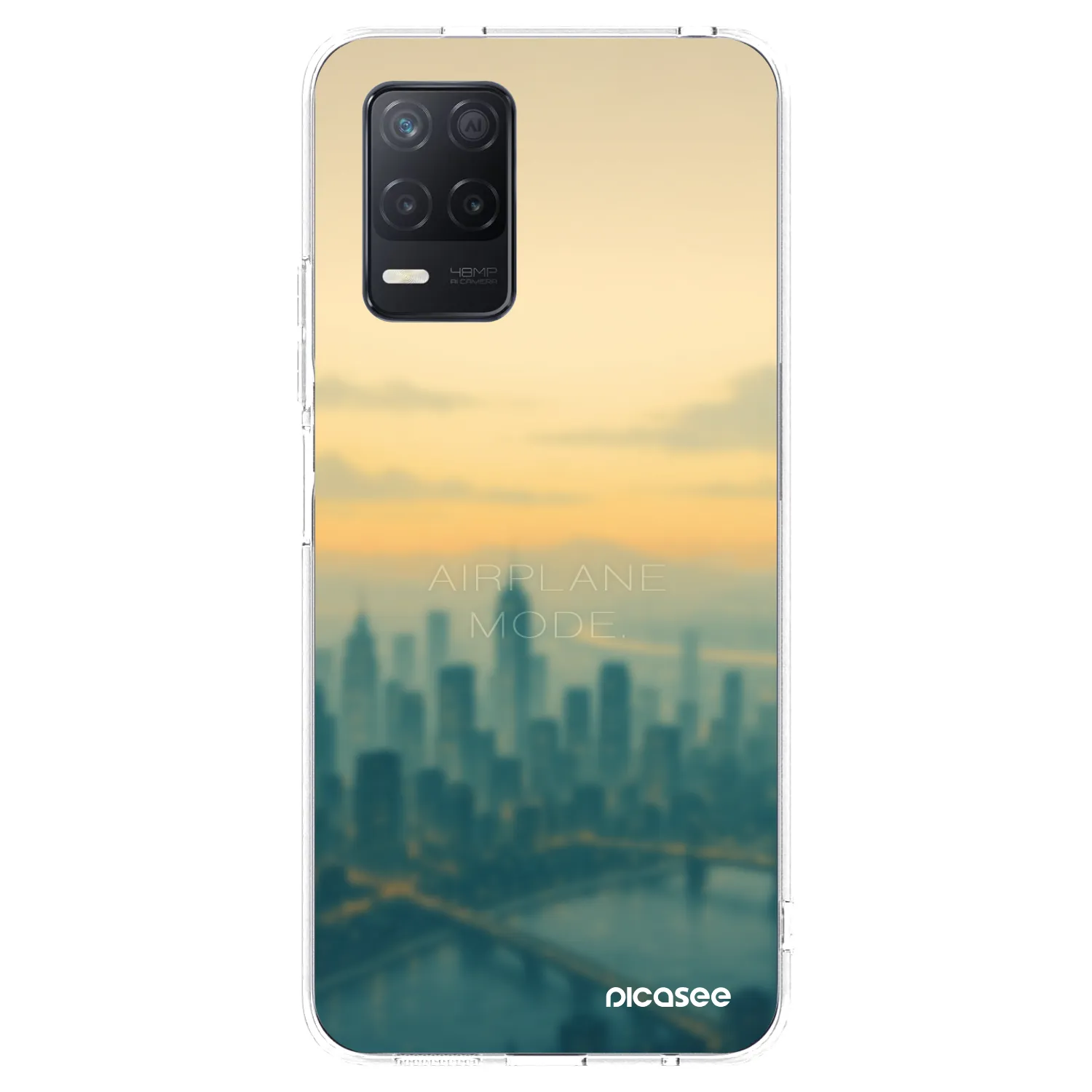 Picasee silikonska prozirna maskica za Realme 8 5G - Airplane mode