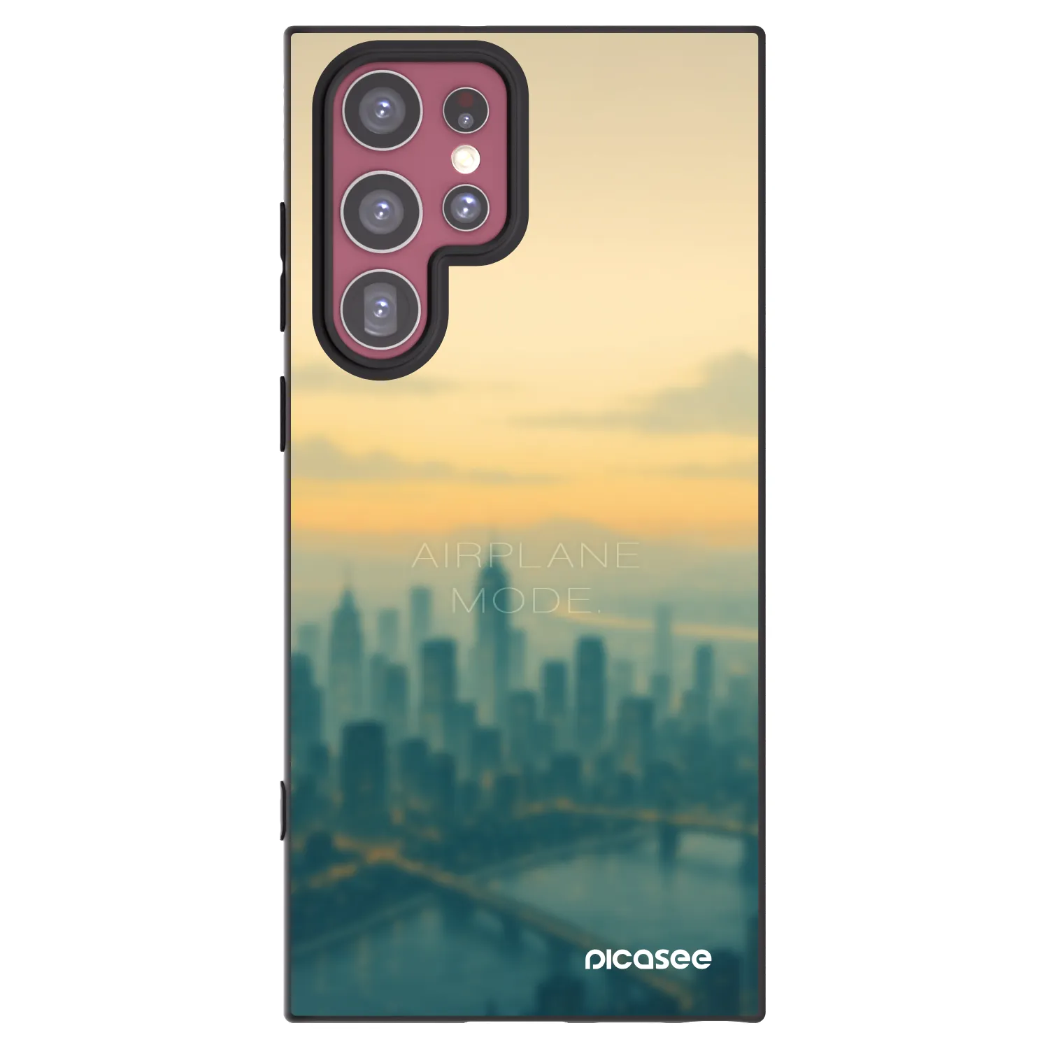 Picasee crna silikonska maskica za Samsung Galaxy S22 Ultra 5G - Airplane mode