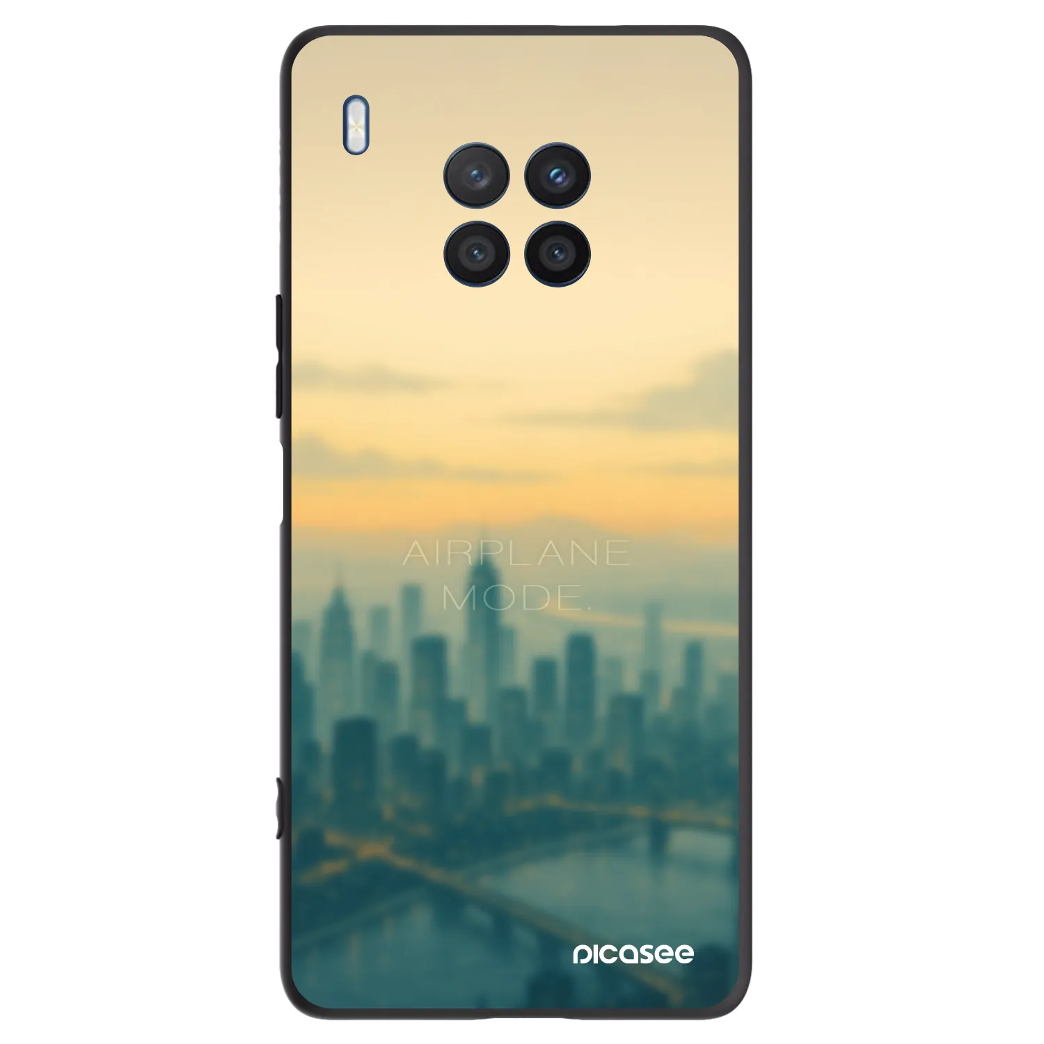 Picasee crna silikonska maskica za Honor 50 Lite - Airplane mode