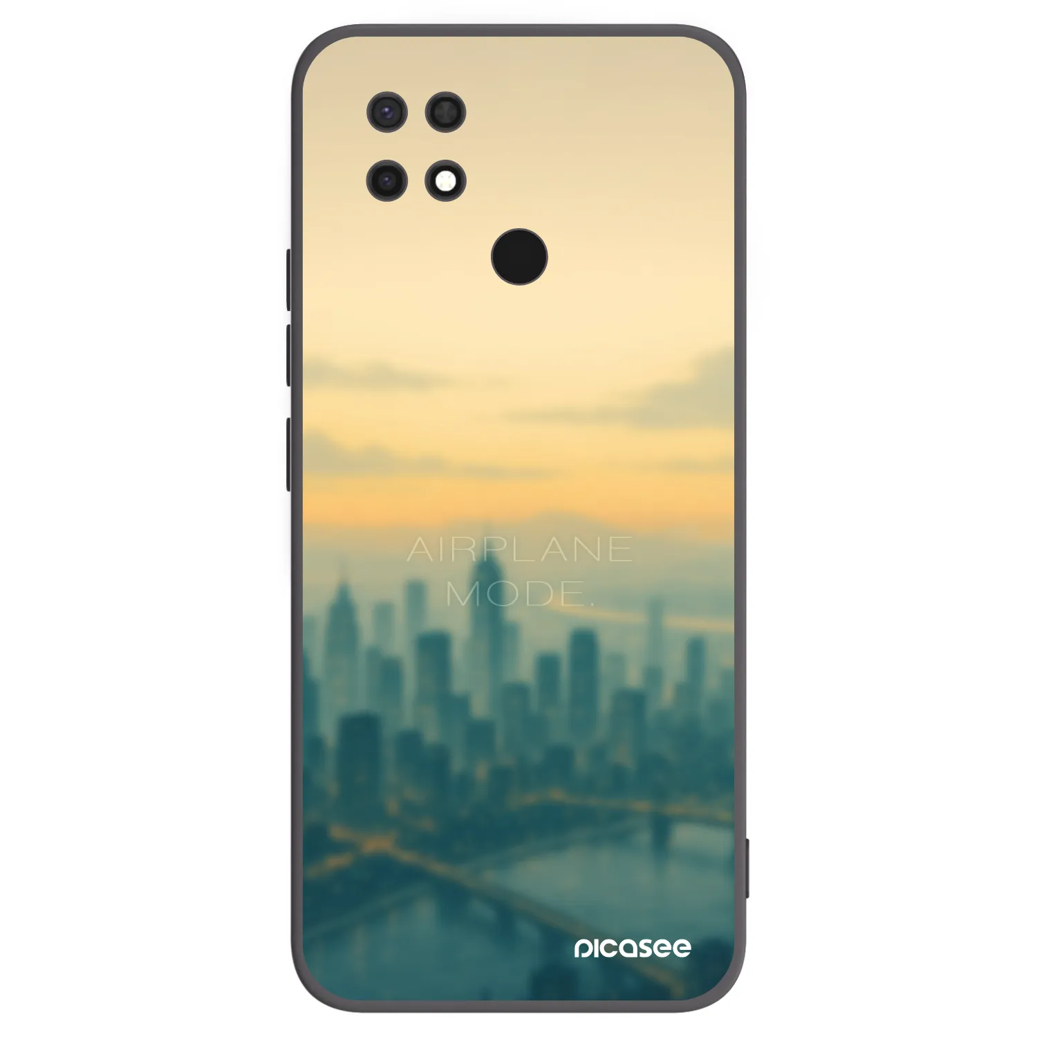 Picasee crna silikonska maskica za Xiaomi Redmi 10C - Airplane mode