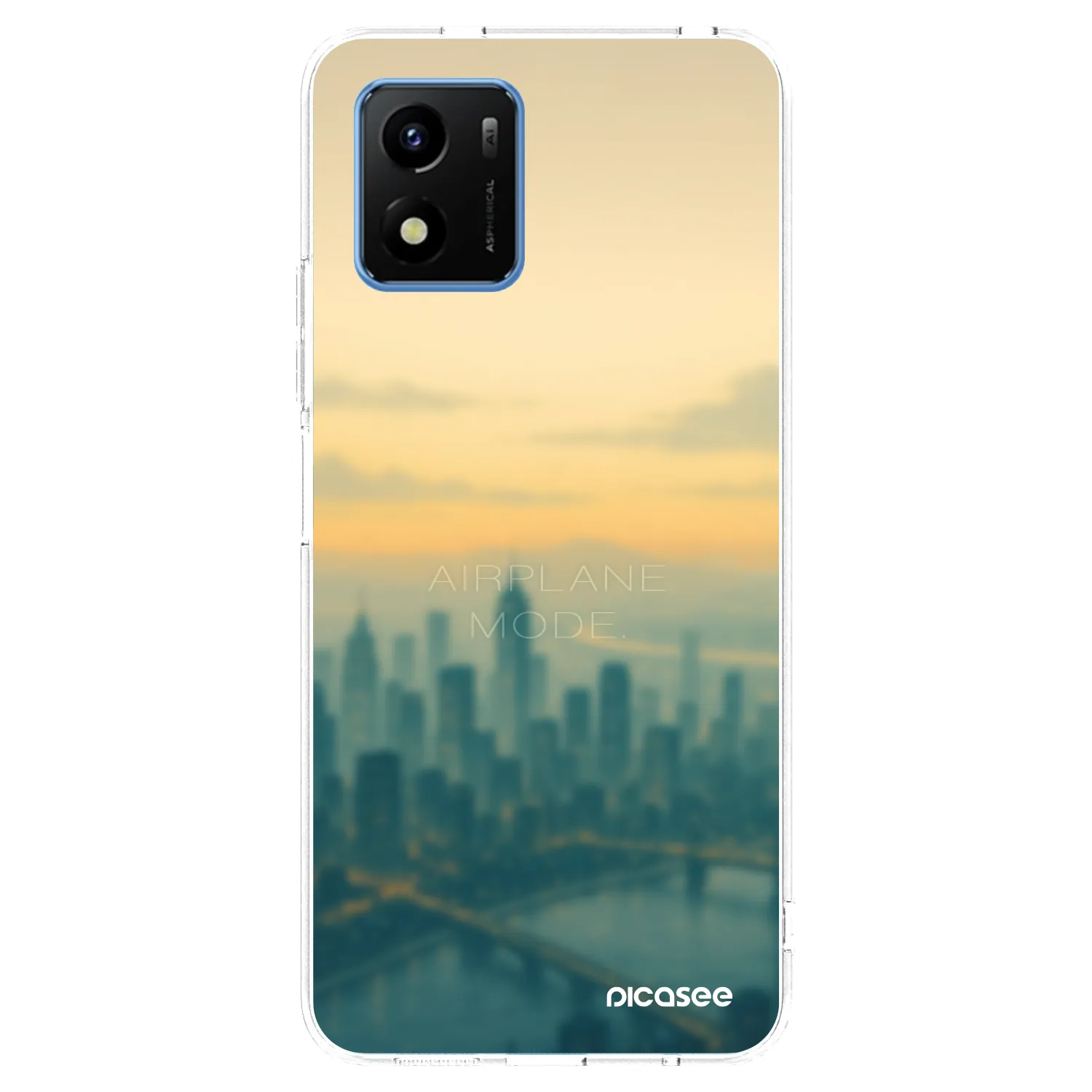 Picasee silikonska prozirna maskica za Vivo Y01 - Airplane mode