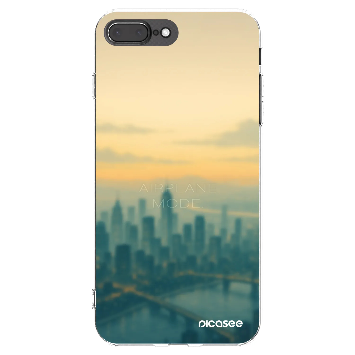 Picasee silikonska prozirna maskica za Apple iPhone 8 Plus - Airplane mode