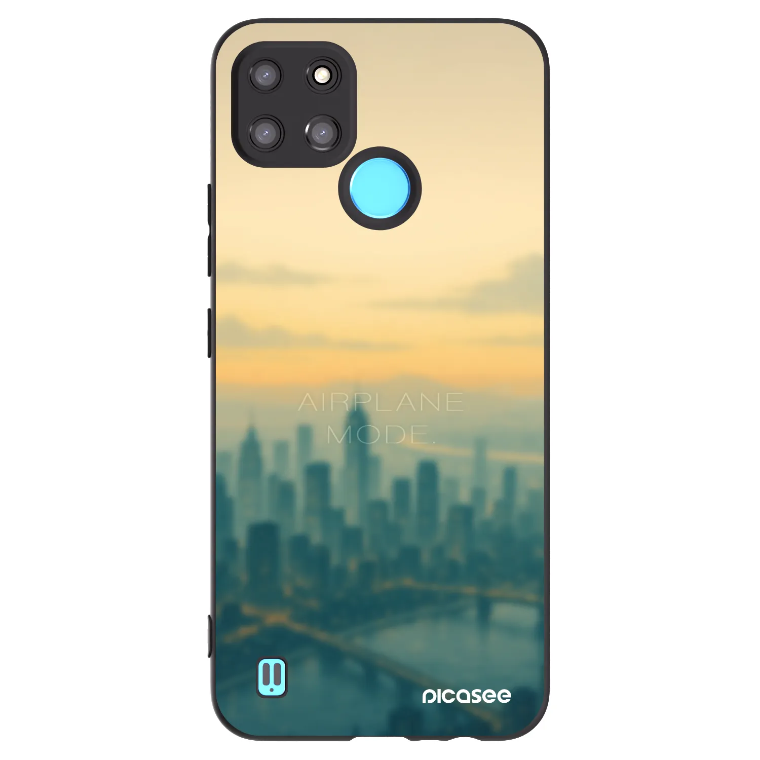 Picasee crna silikonska maskica za Realme C21Y - Airplane mode