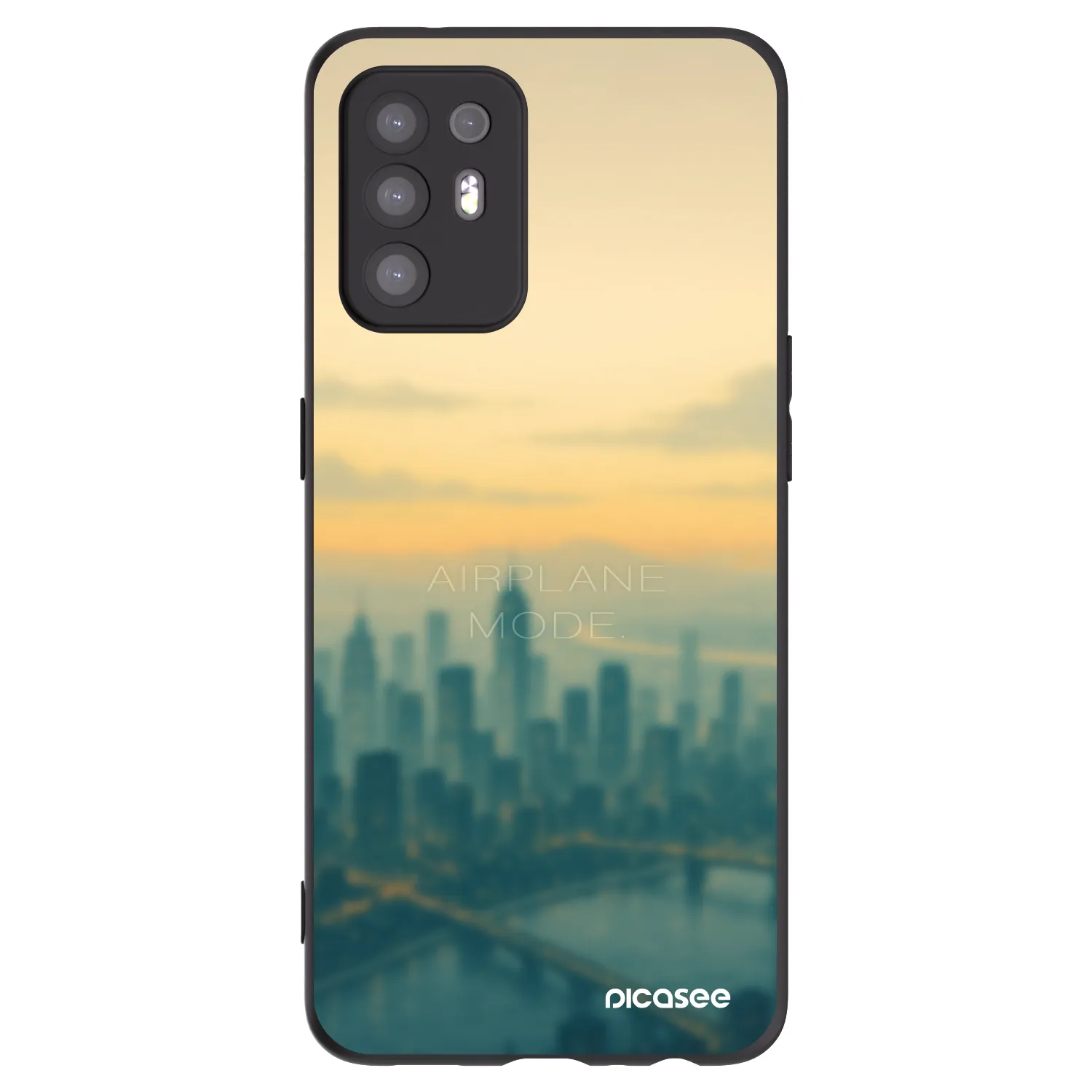 Picasee crna silikonska maskica za OPPO A94 5G - Airplane mode