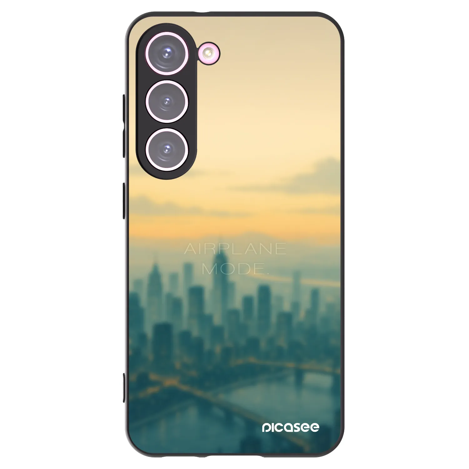 Picasee crna silikonska maskica za Samsung Galaxy S23 5G - Airplane mode