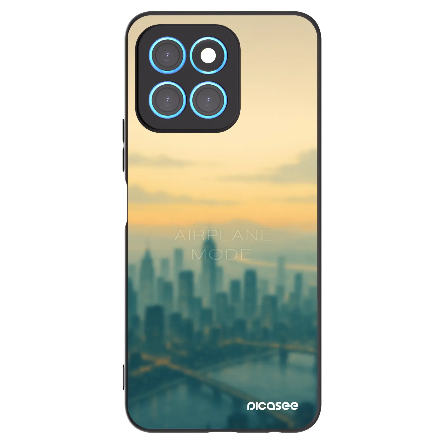 Picasee crna silikonska maskica za Honor X8 5G - Airplane mode