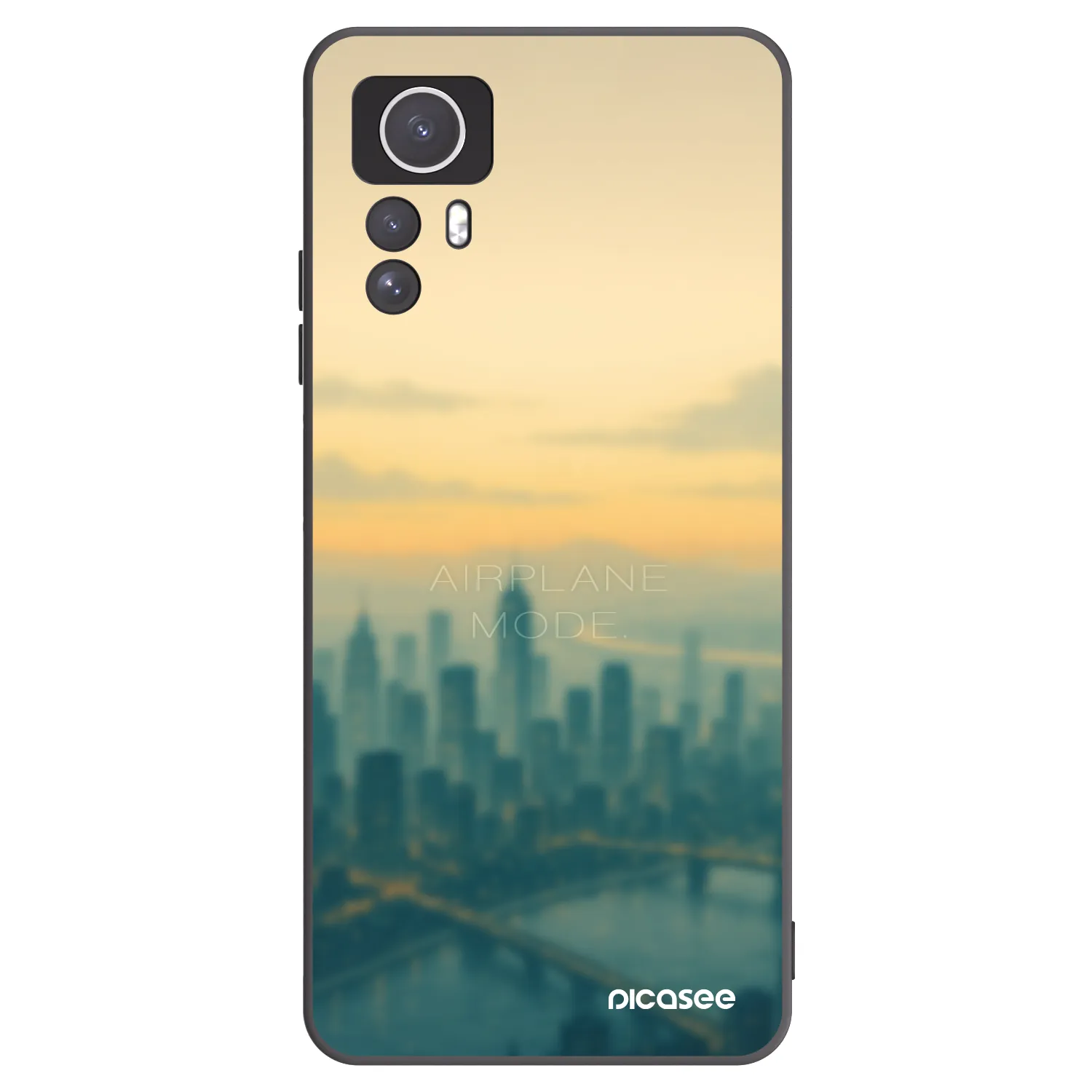 Picasee crna silikonska maskica za Xiaomi Redmi Note 12S - Airplane mode