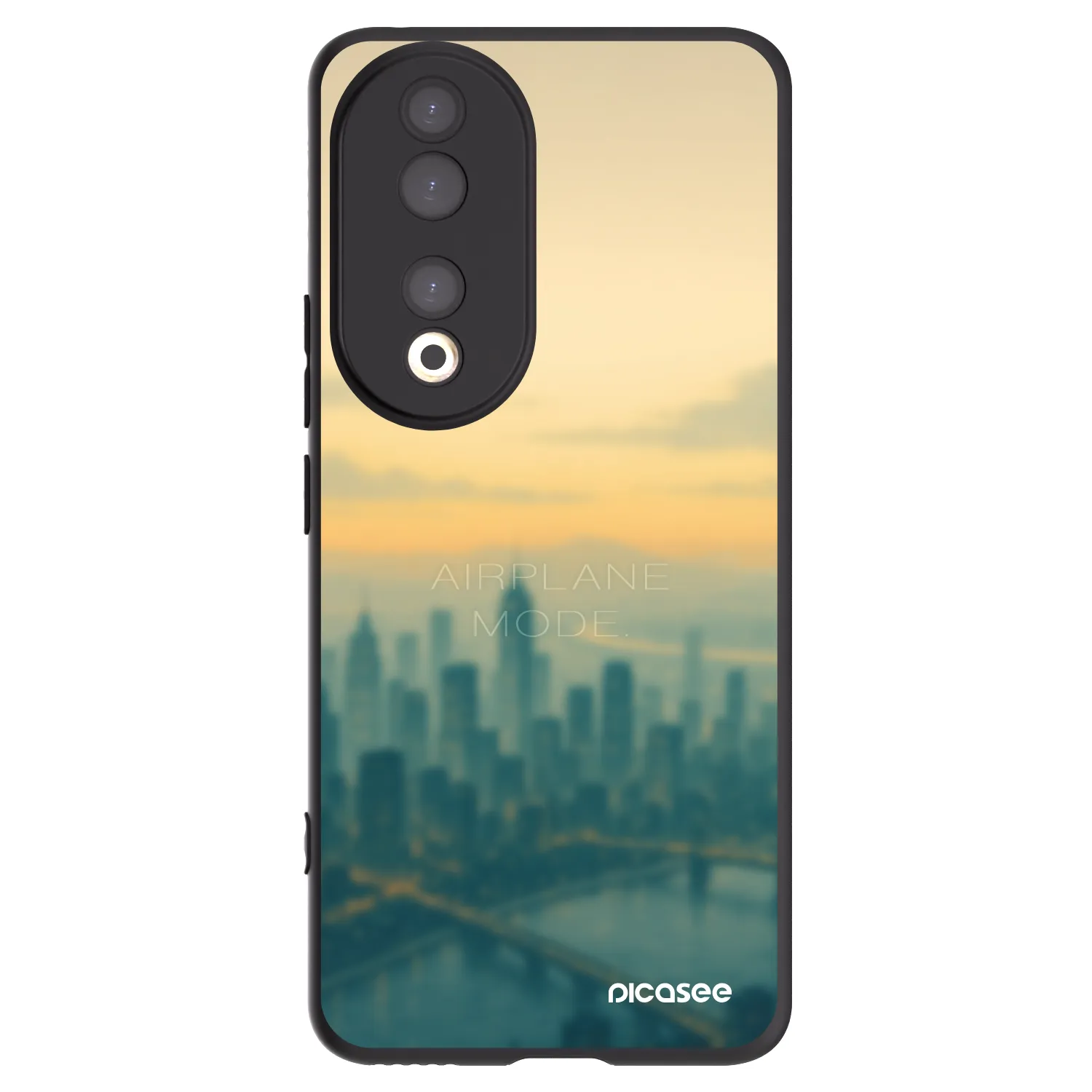 Picasee crna silikonska maskica za Honor 90 5G - Airplane mode