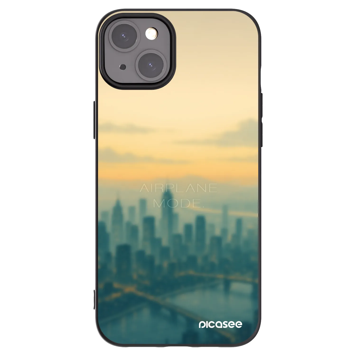 Picasee crna silikonska maskica za Apple iPhone 15 Plus - Airplane mode
