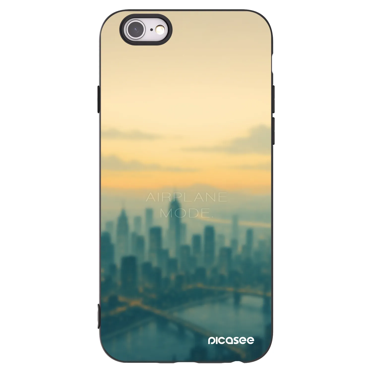 Picasee crna silikonska maskica za Apple iPhone 6/6S - Airplane mode