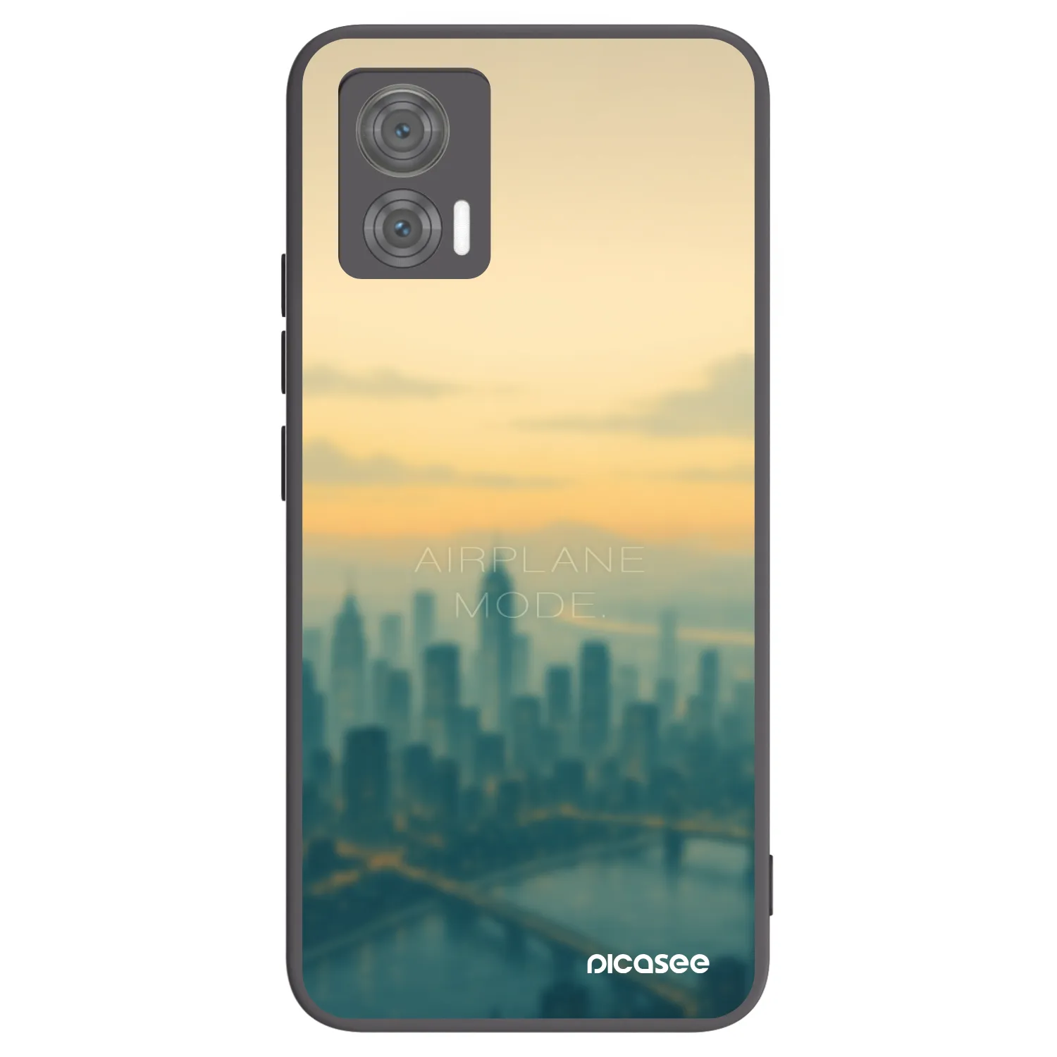 Picasee crna silikonska maskica za Motorola Edge 30 Neo - Airplane mode