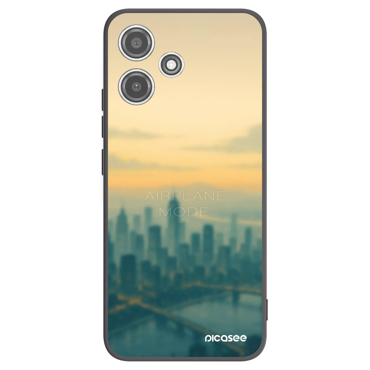 Picasee crna silikonska maskica za Xiaomi Redmi 12 5G - Airplane mode
