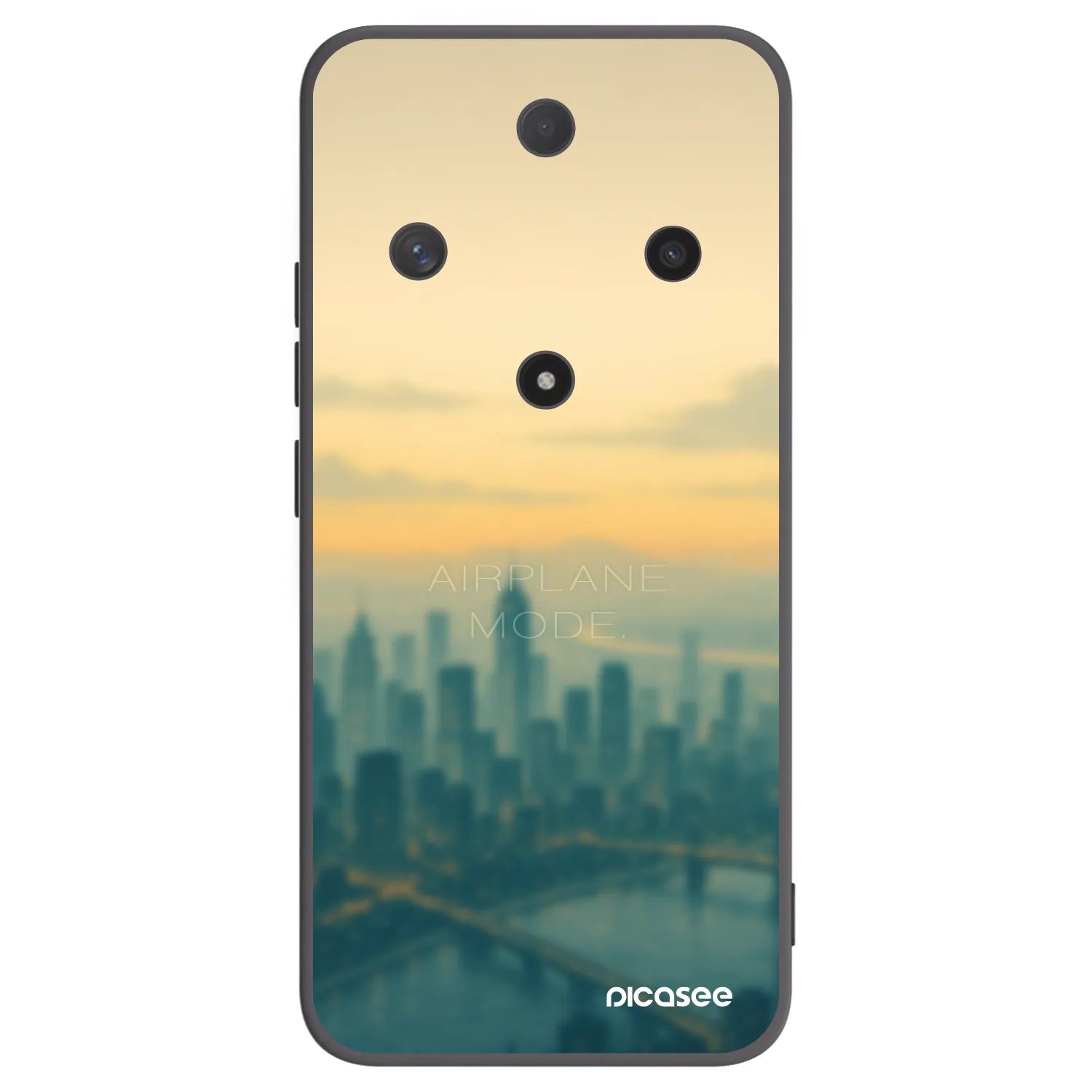 Picasee crna silikonska maskica za Honor Magic6 Lite 5G - Airplane mode