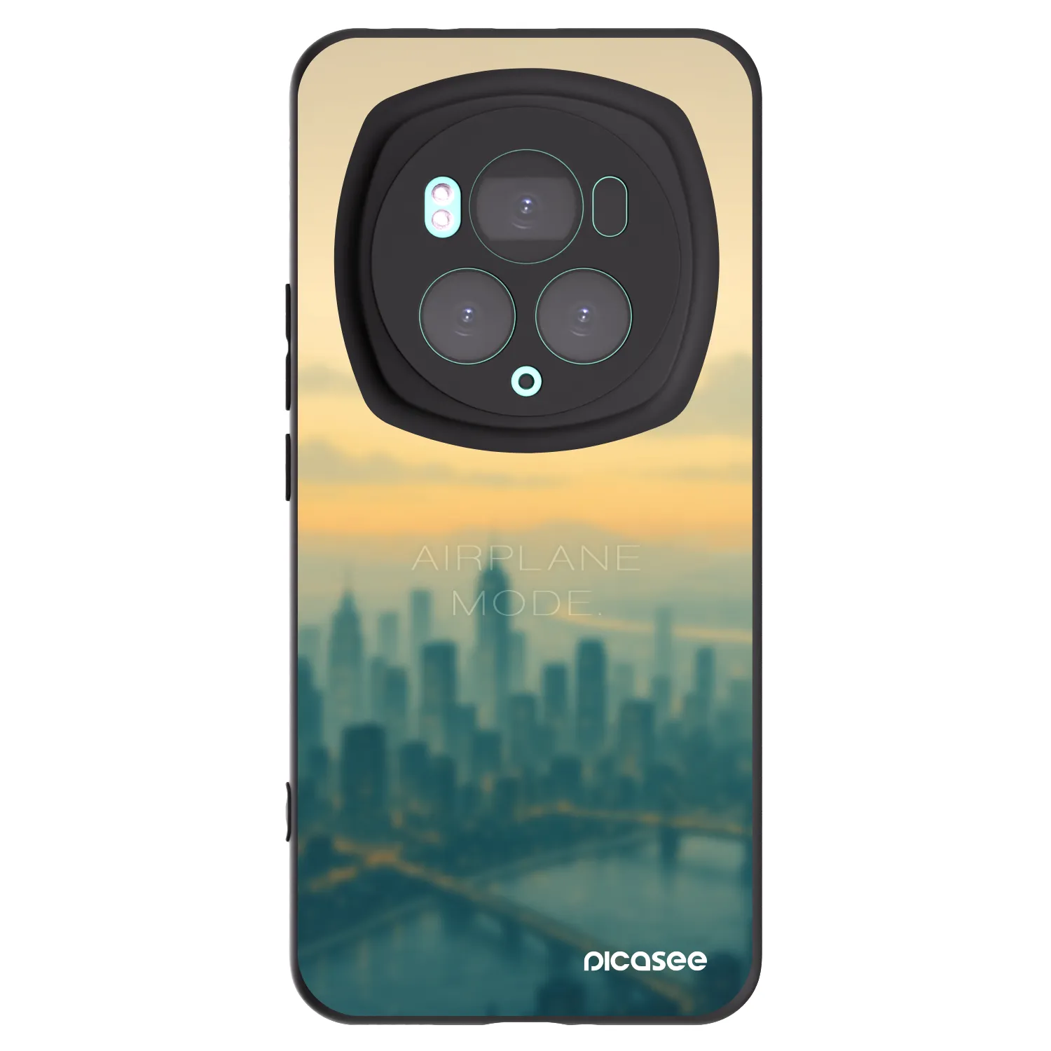 Picasee crna silikonska maskica za Honor Magic6 Pro - Airplane mode