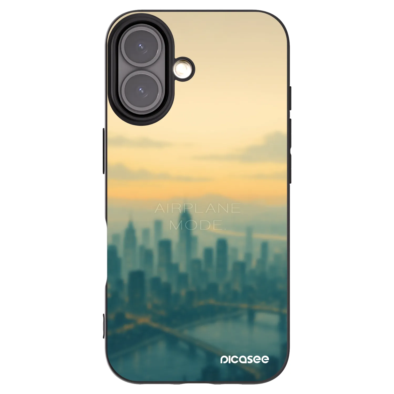 Picasee crna silikonska maskica za Apple iPhone 16 - Airplane mode