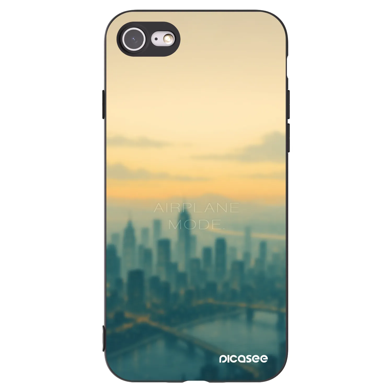 Picasee crna silikonska maskica za Apple iPhone 8 - Airplane mode