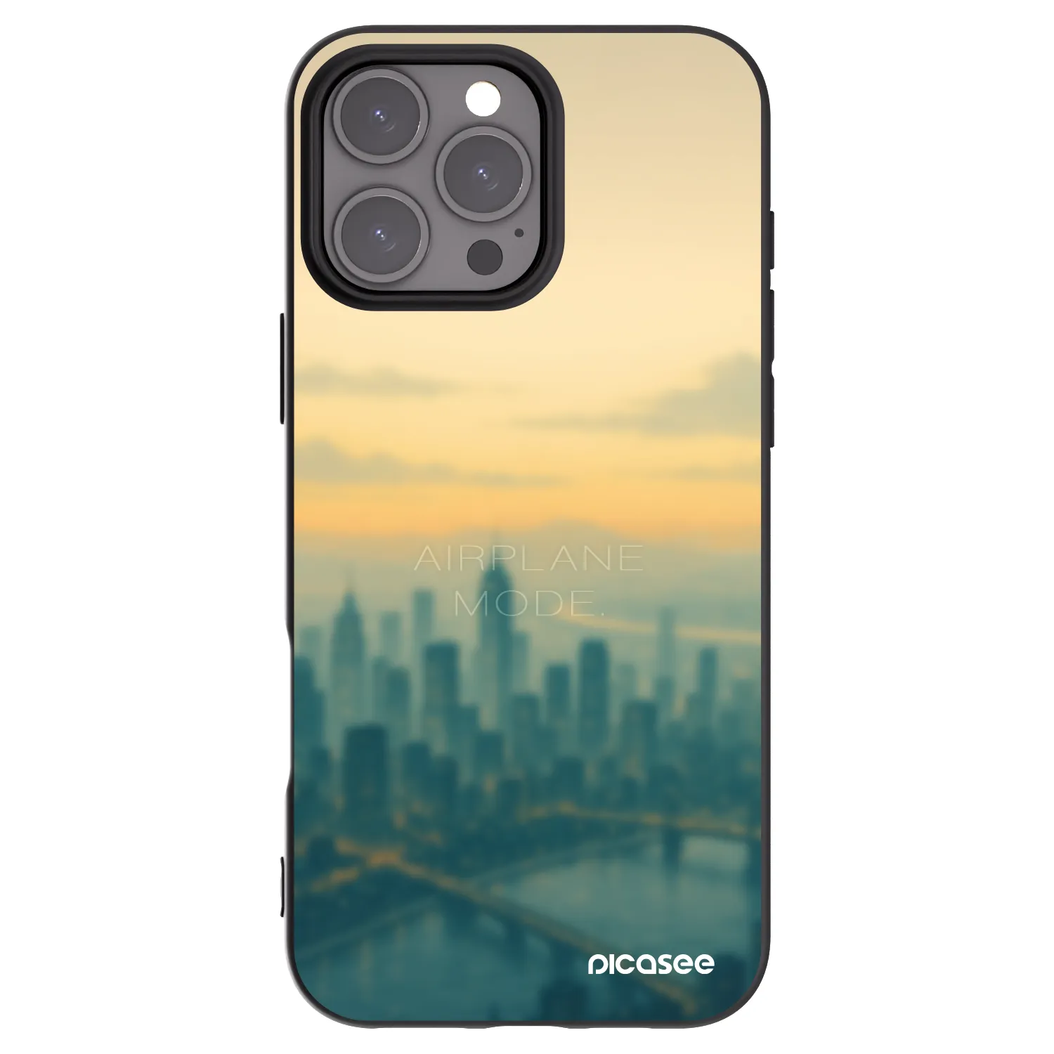 Picasee crna silikonska maskica za Apple iPhone 16 Pro Max - Airplane mode