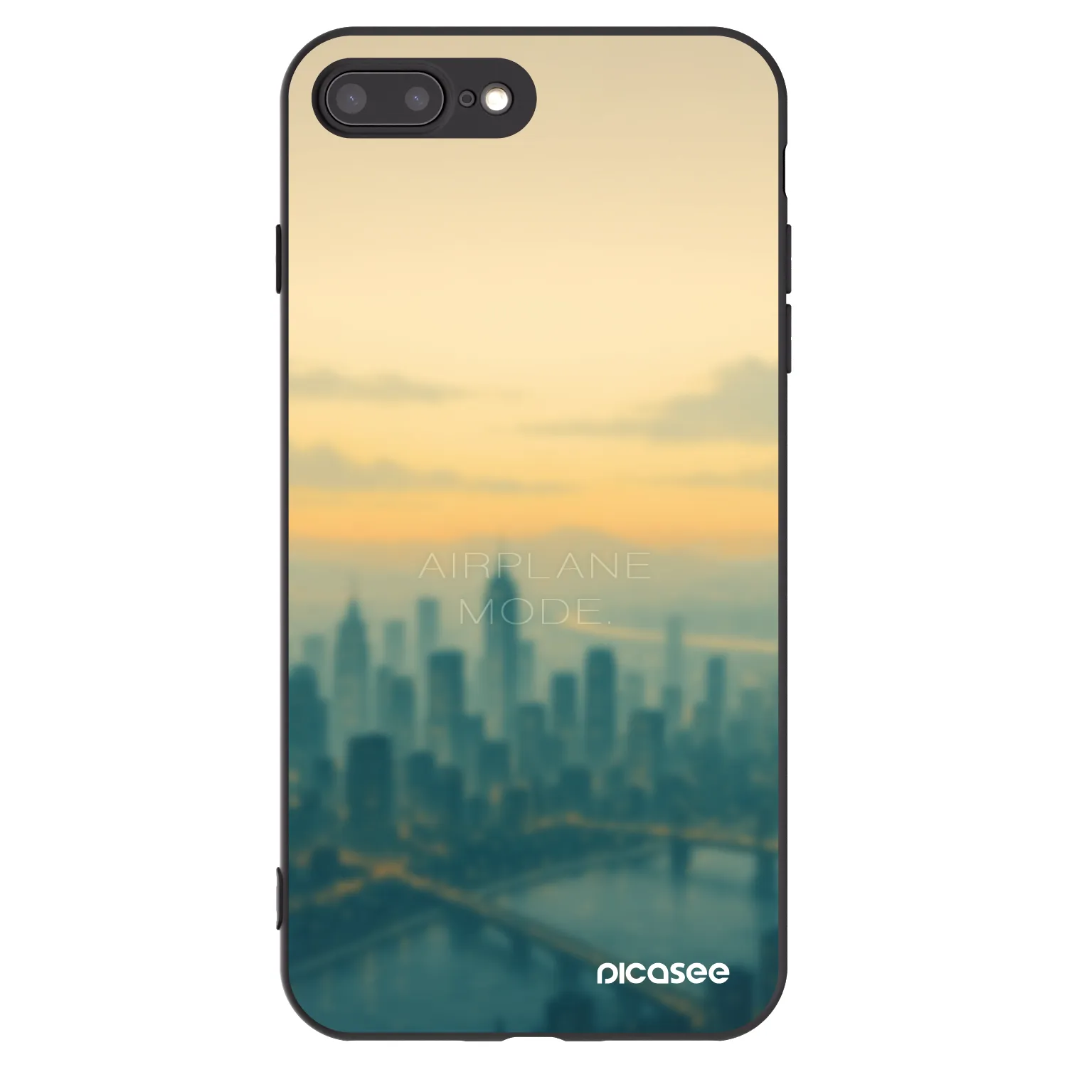 Picasee crna silikonska maskica za Apple iPhone 8 Plus - Airplane mode