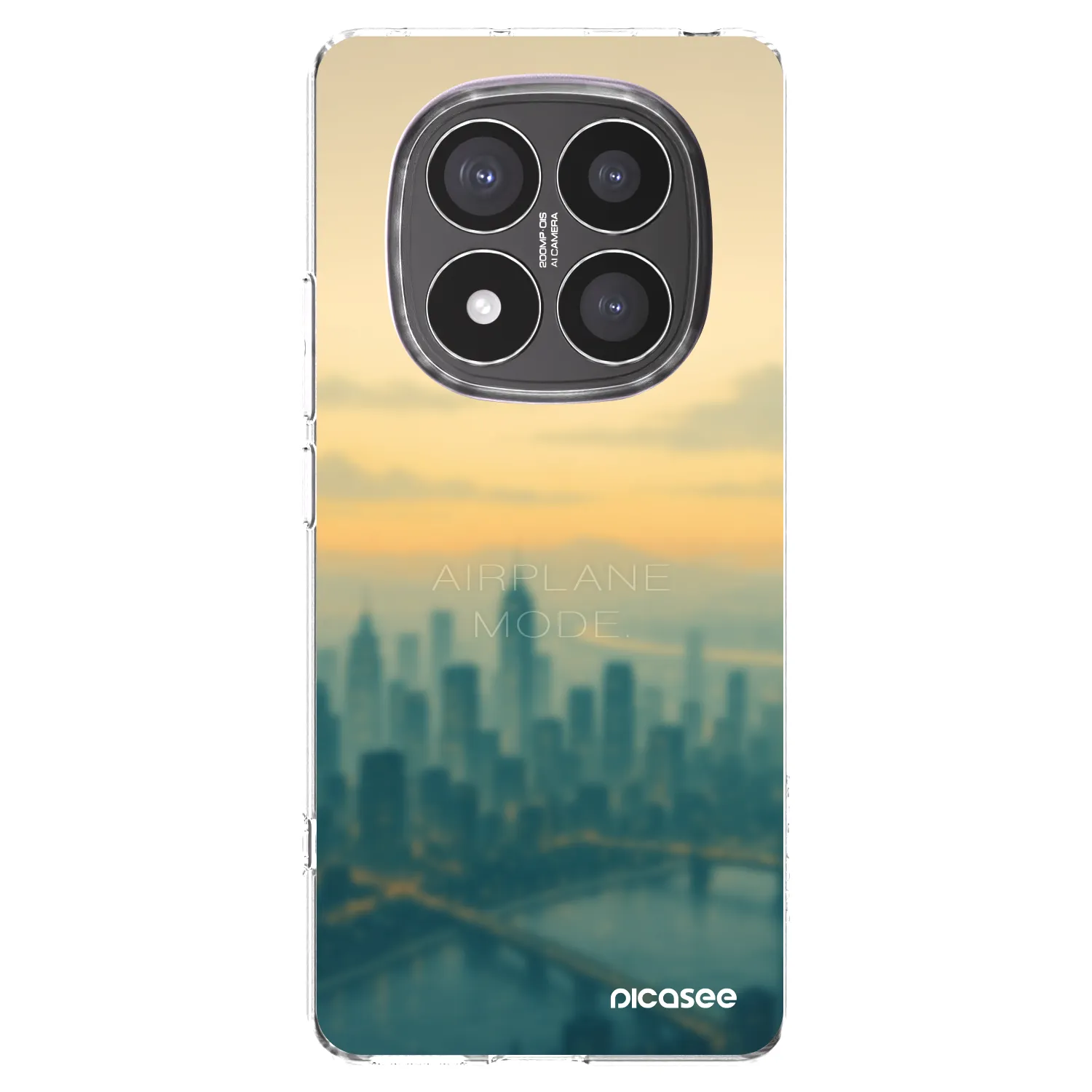 Picasee silikonska prozirna maskica za Xiaomi Redmi Note 14 Pro+ 5G - Airplane mode