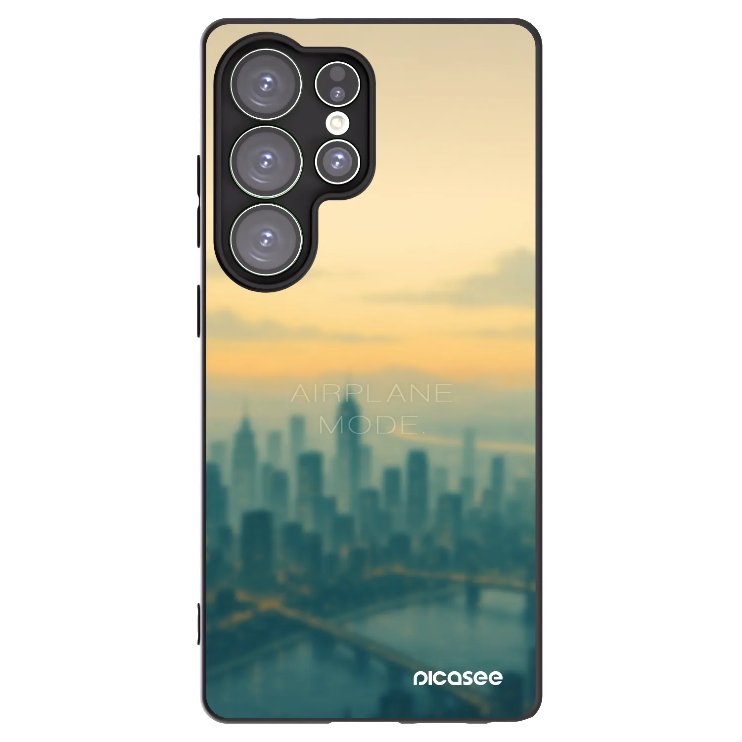 Picasee crna silikonska maskica za Samsung Galaxy S25 Ultra 5G - Airplane mode