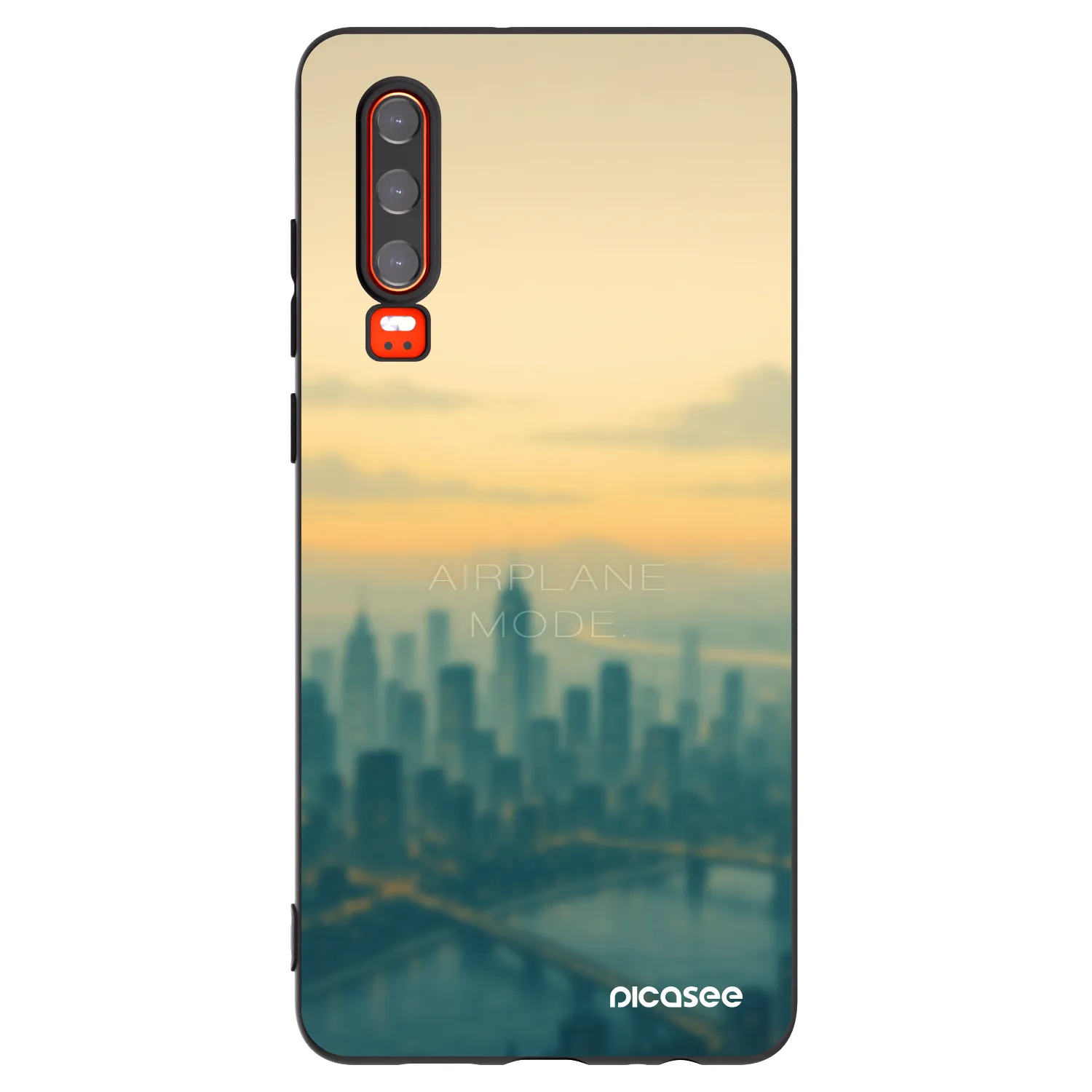 Picasee crna silikonska maskica za Huawei P30 - Airplane mode