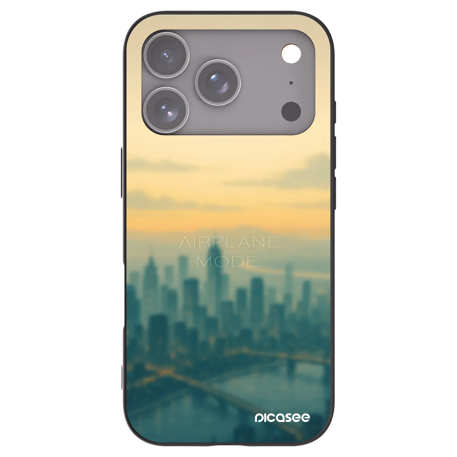 Picasee crna silikonska maskica za Apple iPhone 17 Pro - Airplane mode