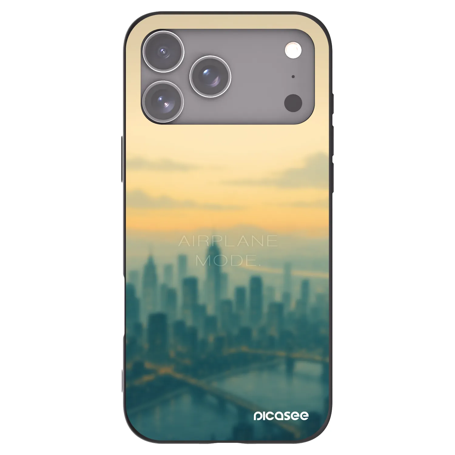 Picasee crna silikonska maskica za Apple iPhone 17 Pro Max - Airplane mode