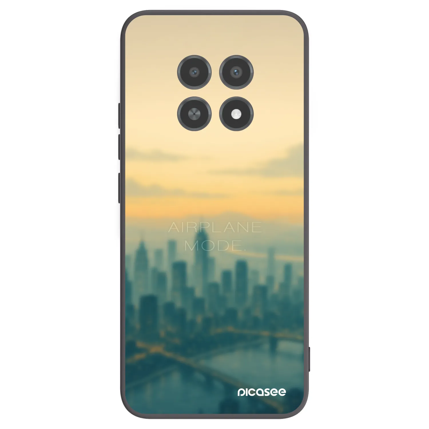 Picasee crna silikonska maskica za Realme 12X - Airplane mode