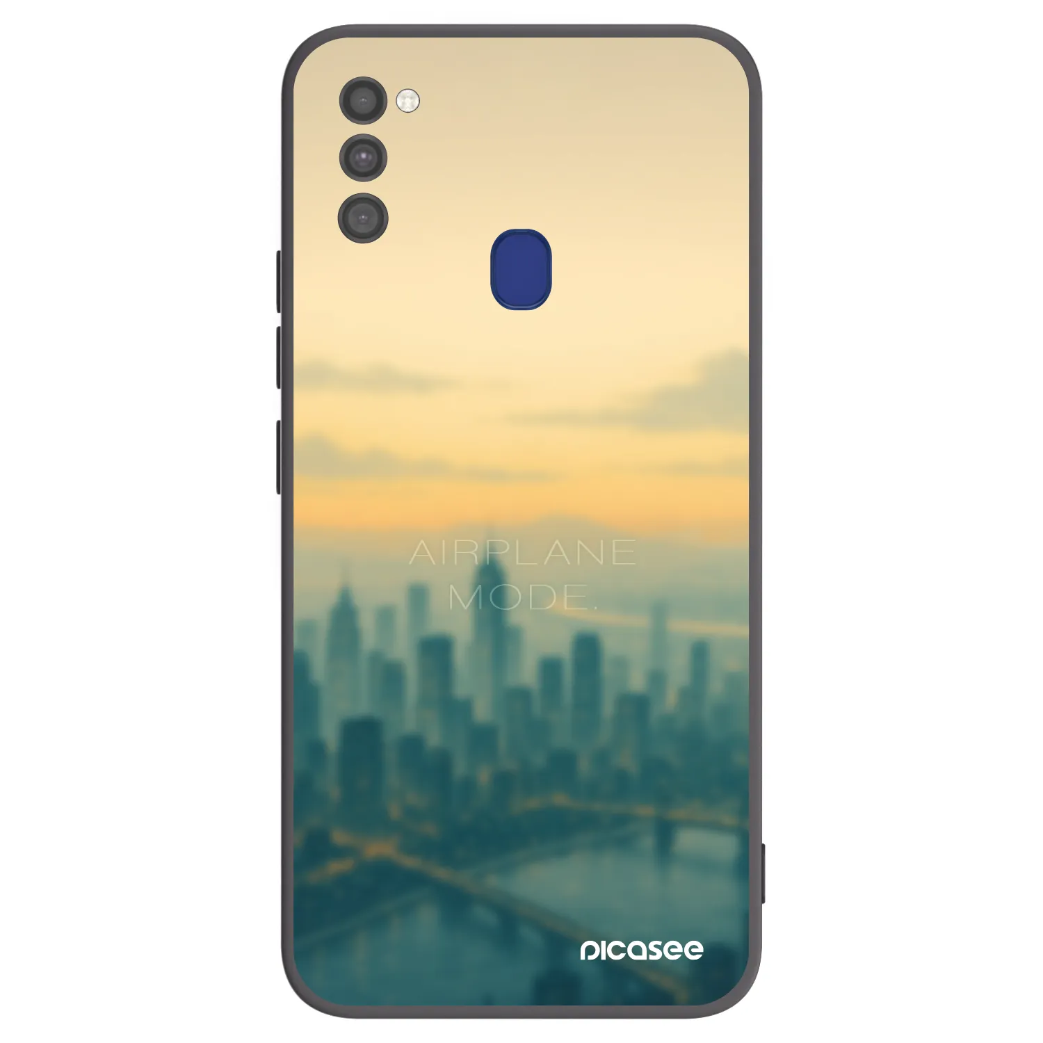 Picasee crna silikonska maskica za Samsung Galaxy M21 M215F - Airplane mode