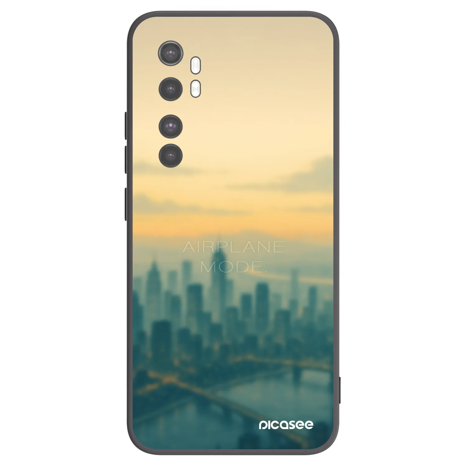 Picasee crna silikonska maskica za Xiaomi Mi Note 10 Lite - Airplane mode