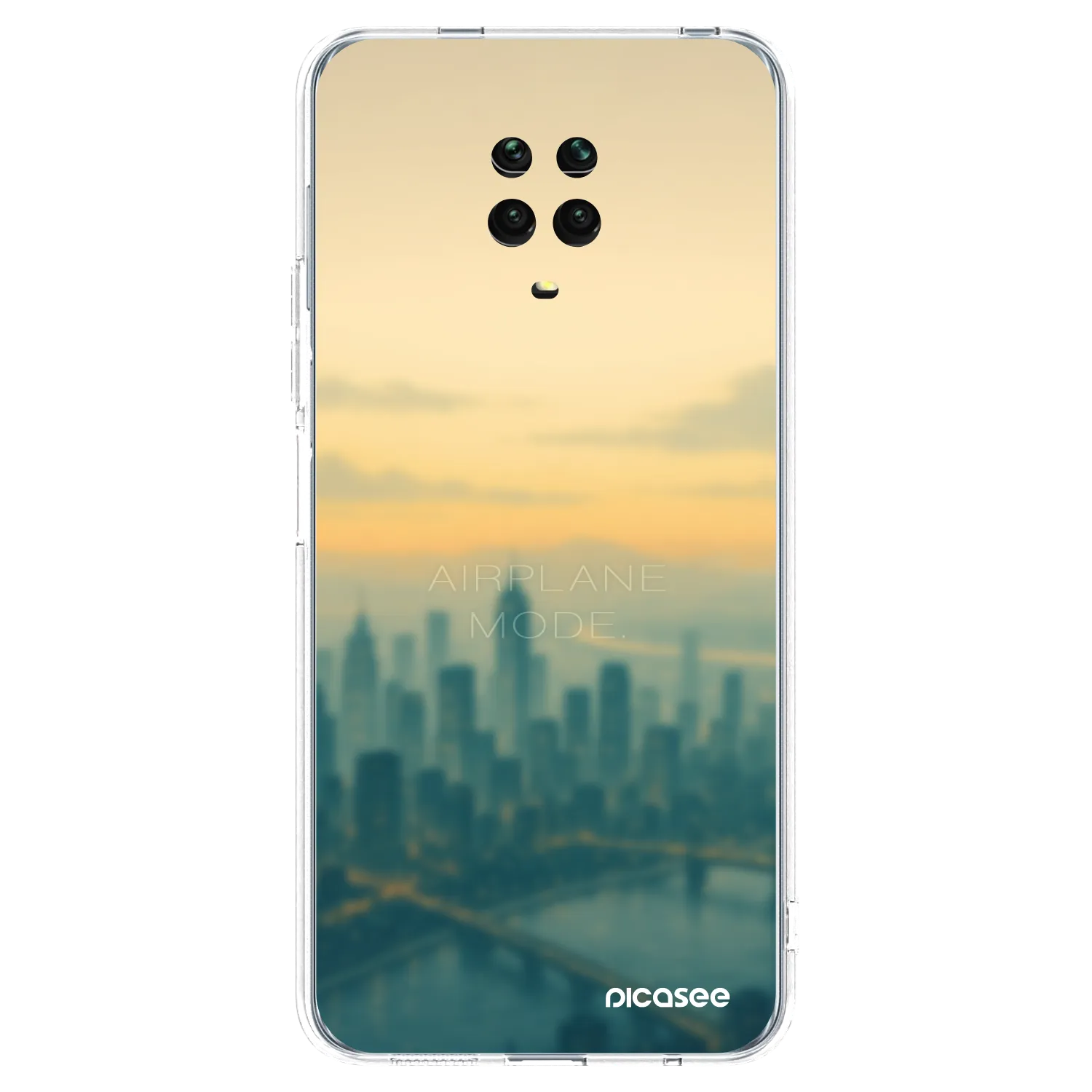 Picasee silikonska prozirna maskica za Xiaomi Redmi Note 9S - Airplane mode