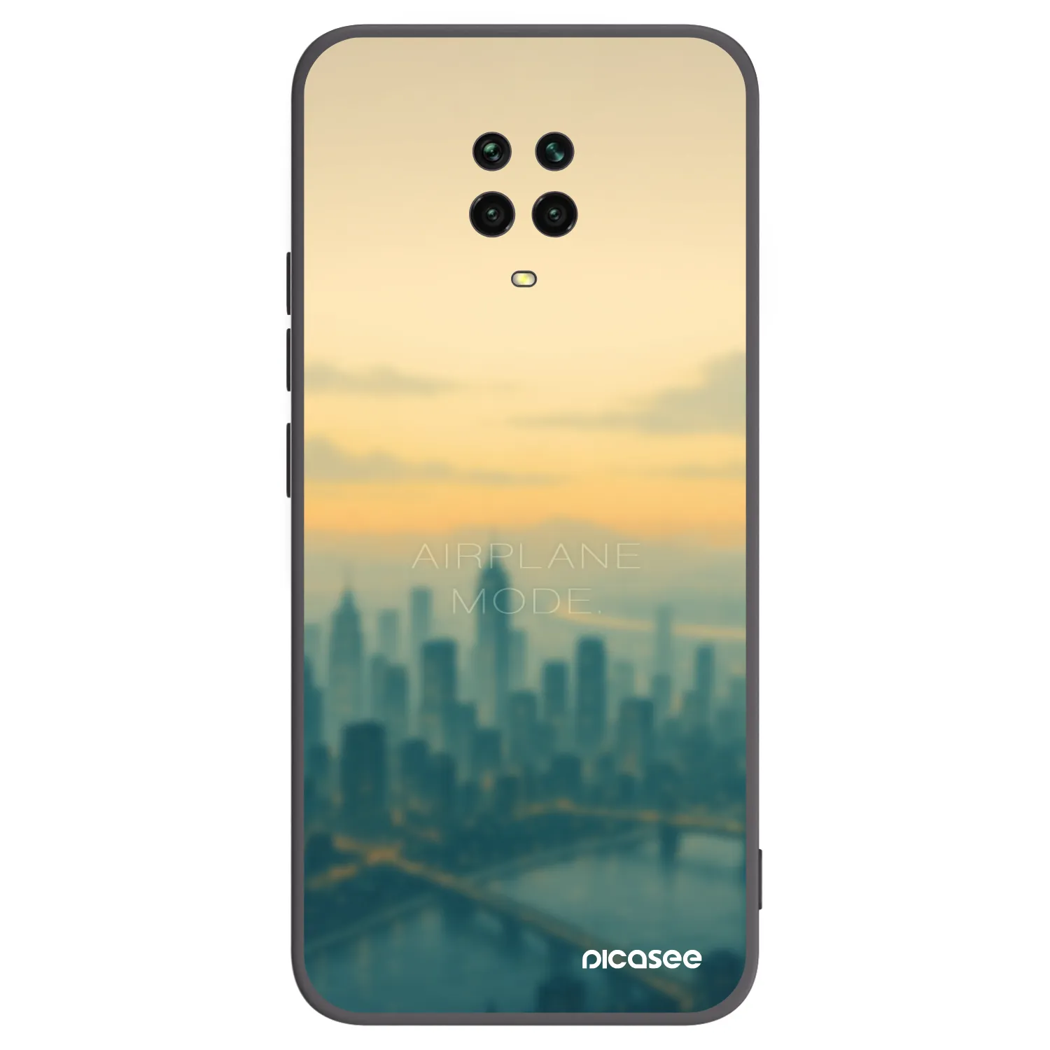 Picasee crna silikonska maskica za Xiaomi Redmi Note 9S - Airplane mode