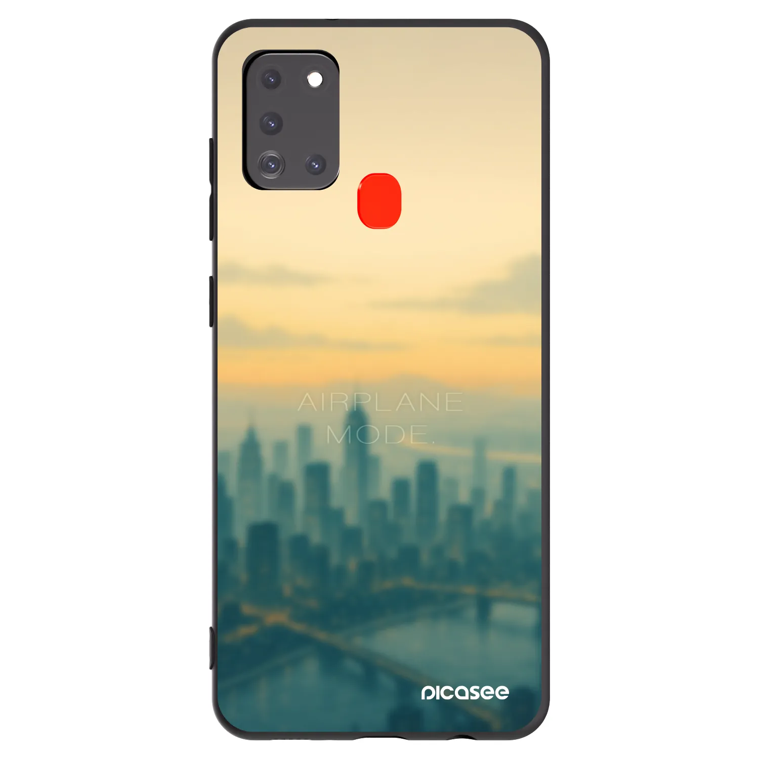 Picasee crna silikonska maskica za Samsung Galaxy A21s - Airplane mode