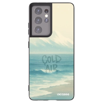 Picasee crna silikonska maskica za Samsung Galaxy S21 Ultra 5G G998B - COLD AIR