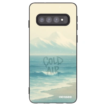 Picasee crna silikonska maskica za Samsung Galaxy S10 G973 - COLD AIR