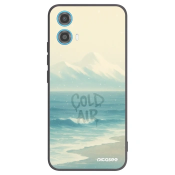 Picasee crna silikonska maskica za Motorola Moto G34 5G - COLD AIR