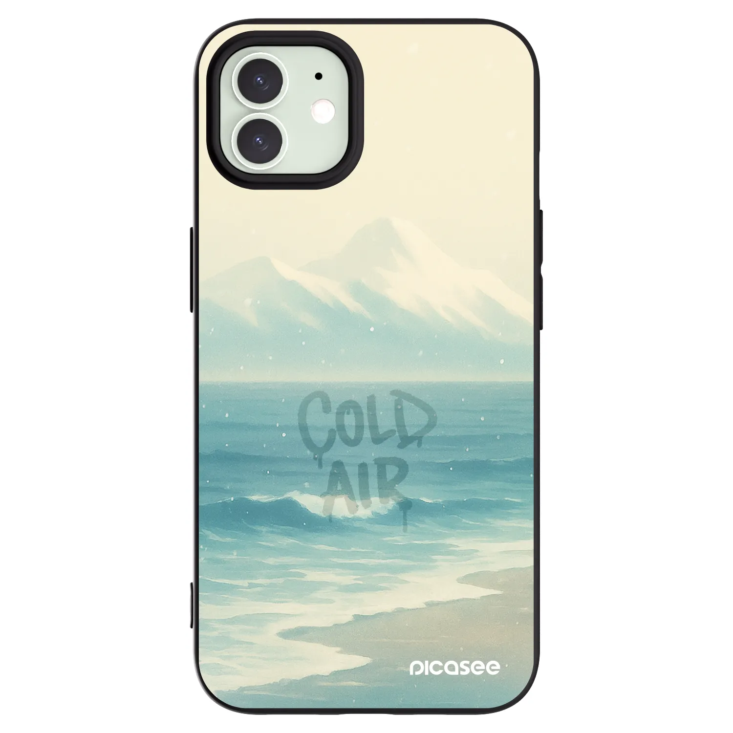 Picasee crna silikonska maskica za Apple iPhone 12 - COLD AIR