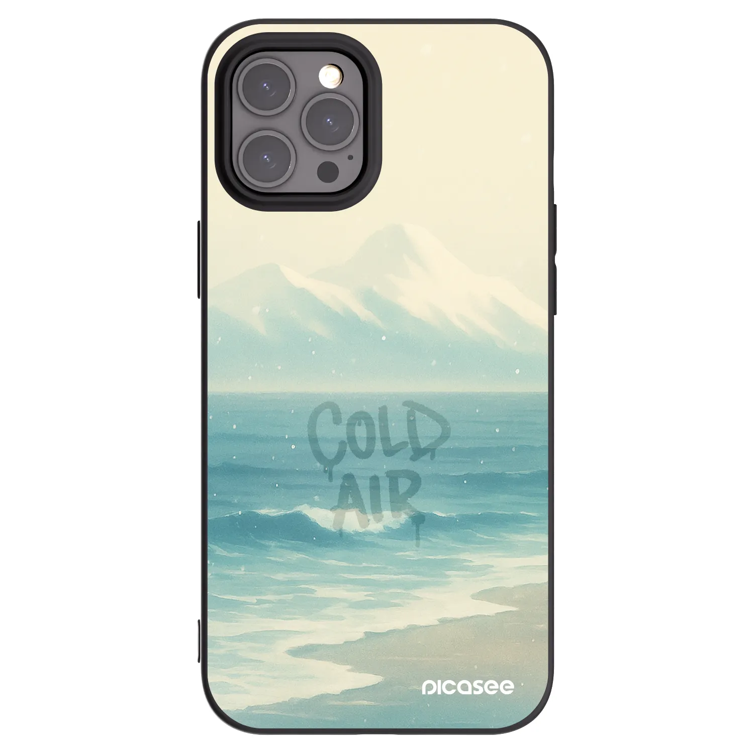 Picasee crna silikonska maskica za Apple iPhone 12 Pro Max - COLD AIR