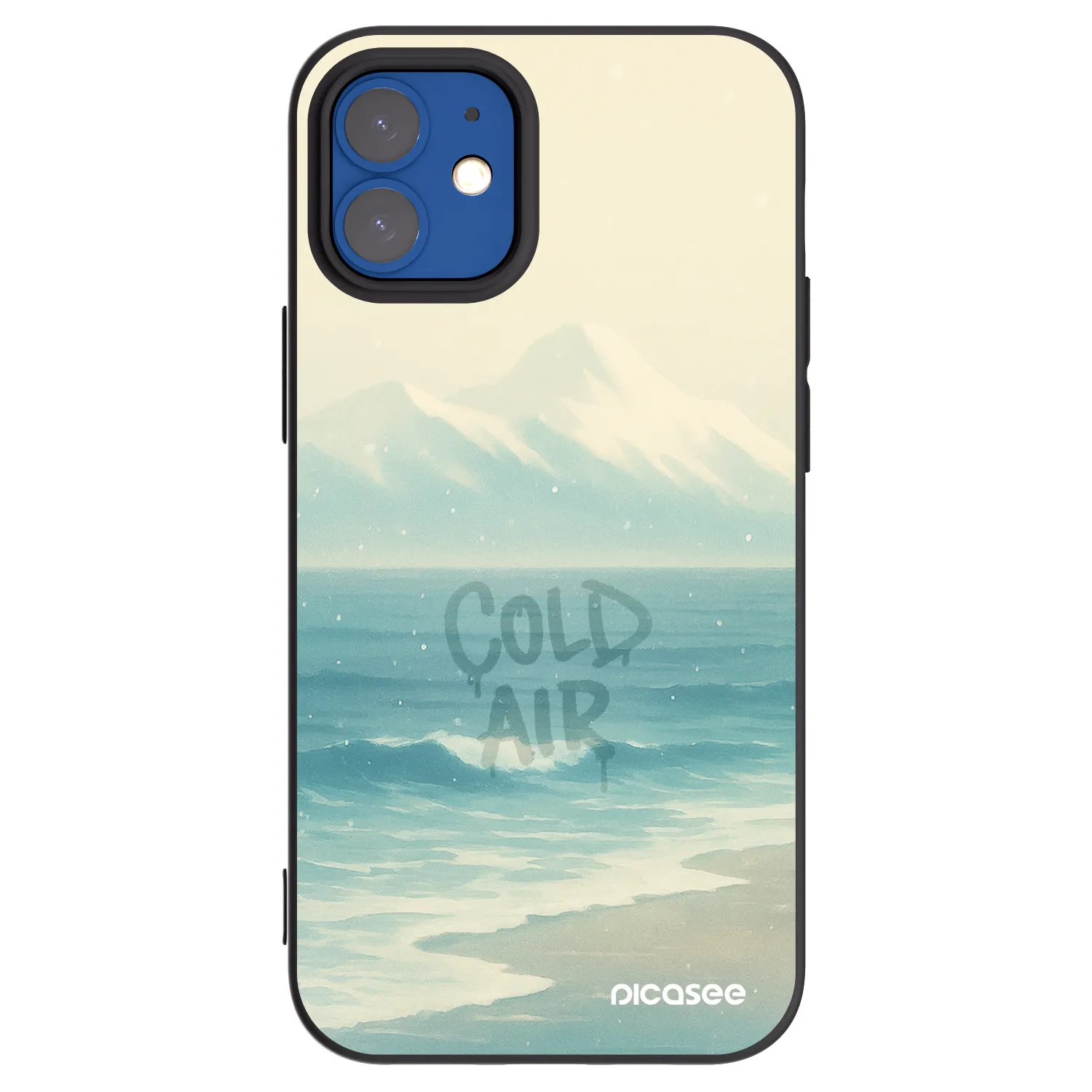 Picasee crna silikonska maskica za Apple iPhone 12 mini - COLD AIR