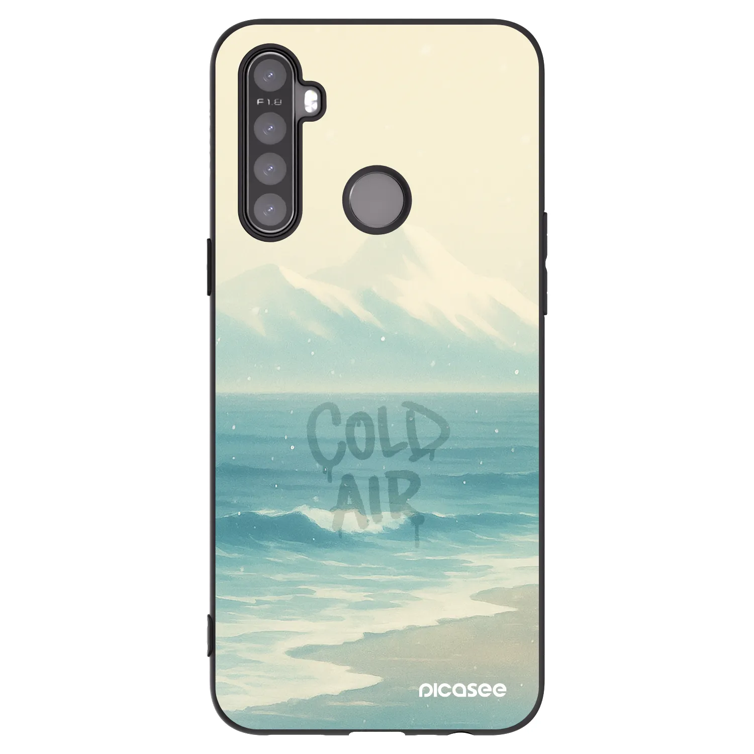 Picasee crna silikonska maskica za Realme 6i - COLD AIR