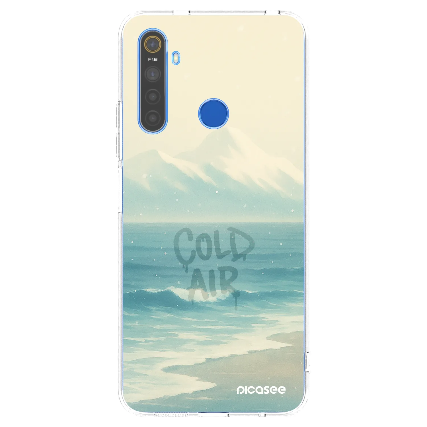 Picasee silikonska prozirna maskica za Realme 5 - COLD AIR