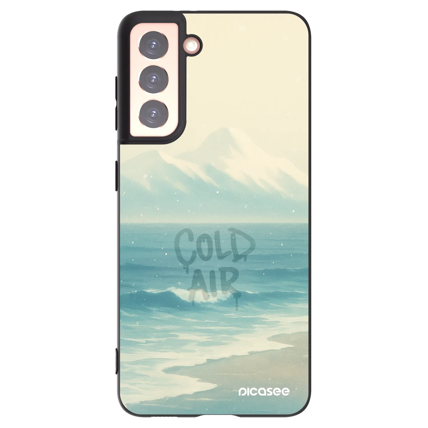 Picasee crna silikonska maskica za Samsung Galaxy S21 5G G991B - COLD AIR