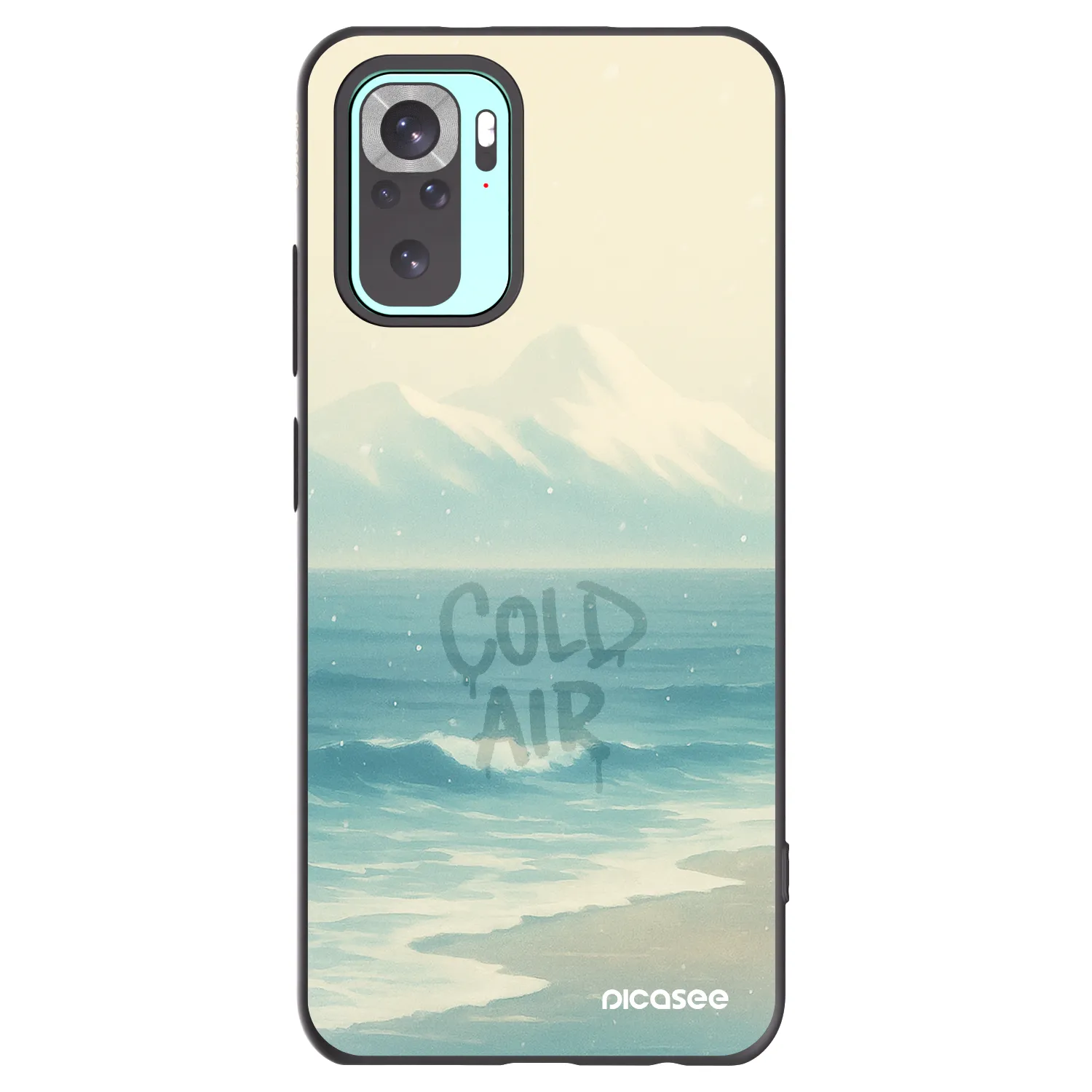Picasee crna silikonska maskica za Xiaomi Redmi Note 10 Pro - COLD AIR