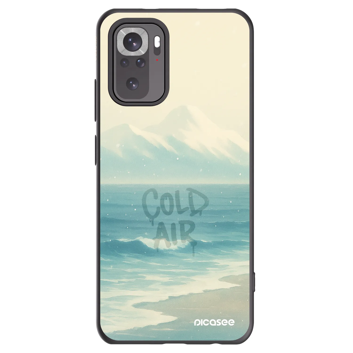 Picasee crna silikonska maskica za Xiaomi Redmi Note 10S - COLD AIR